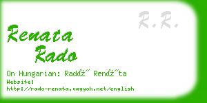 renata rado business card